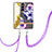 Handyhülle Silikon Hülle Gummi Schutzhülle Flexible Modisch Muster Y22B für Samsung Galaxy S21 FE 5G Violett