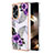 Handyhülle Silikon Hülle Gummi Schutzhülle Flexible Modisch Muster YB3 für Oppo A58 4G Violett