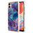 Handyhülle Silikon Hülle Gummi Schutzhülle Flexible Modisch Muster YB7 für Samsung Galaxy M04 Violett