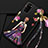 Handyhülle Silikon Hülle Gummi Schutzhülle Flexible Motiv Kleid Mädchen für Huawei Honor V30 5G Violett und Schwarz