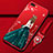 Handyhülle Silikon Hülle Gummi Schutzhülle Flexible Motiv Kleid Mädchen für Oppo AX5 Gold und Rot