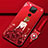 Handyhülle Silikon Hülle Gummi Schutzhülle Flexible Motiv Kleid Mädchen K01 für Xiaomi Redmi 10X 4G Rot