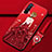 Handyhülle Silikon Hülle Gummi Schutzhülle Motiv Kleid Mädchen für Oppo F15 Rot