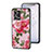 Handyhülle Silikon Hülle Rahmen Schutzhülle Spiegel Blumen für Oppo F21 Pro 4G Rot
