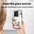 Handyhülle Silikon Hülle Rahmen Schutzhülle Spiegel Blumen für Vivo V25 Pro 5G