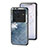 Handyhülle Silikon Hülle Rahmen Schutzhülle Spiegel Blumen für Vivo X80 Pro 5G Blau