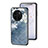 Handyhülle Silikon Hülle Rahmen Schutzhülle Spiegel Blumen für Vivo X90 Pro 5G Blau
