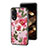 Handyhülle Silikon Hülle Rahmen Schutzhülle Spiegel Blumen S01 für Oppo A38