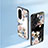 Handyhülle Silikon Hülle Rahmen Schutzhülle Spiegel Blumen S01 für Oppo Reno8 T 4G