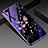 Handyhülle Silikon Hülle Rahmen Schutzhülle Spiegel Modisch Muster für Oppo A12e Violett und Schwarz