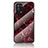 Handyhülle Silikon Hülle Rahmen Schutzhülle Spiegel Modisch Muster für Oppo A74 5G Rot