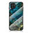 Handyhülle Silikon Hülle Rahmen Schutzhülle Spiegel Modisch Muster für Samsung Galaxy A03 Blau