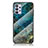 Handyhülle Silikon Hülle Rahmen Schutzhülle Spiegel Modisch Muster für Samsung Galaxy A32 4G Blau