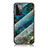 Handyhülle Silikon Hülle Rahmen Schutzhülle Spiegel Modisch Muster für Samsung Galaxy A72 4G Blau