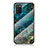 Handyhülle Silikon Hülle Rahmen Schutzhülle Spiegel Modisch Muster für Samsung Galaxy F02S SM-E025F Blau