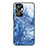 Handyhülle Silikon Hülle Rahmen Schutzhülle Spiegel Modisch Muster JM1 für Xiaomi Redmi Note 10 Pro 4G Königs Blau