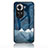 Handyhülle Silikon Hülle Rahmen Schutzhülle Spiegel Modisch Muster LS1 für Oppo Reno11 5G Blau