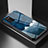 Handyhülle Silikon Hülle Rahmen Schutzhülle Spiegel Modisch Muster LS1 für Samsung Galaxy A02s Blau