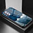 Handyhülle Silikon Hülle Rahmen Schutzhülle Spiegel Modisch Muster LS1 für Samsung Galaxy A32 5G Blau