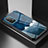 Handyhülle Silikon Hülle Rahmen Schutzhülle Spiegel Modisch Muster LS1 für Samsung Galaxy A52 5G Blau