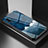Handyhülle Silikon Hülle Rahmen Schutzhülle Spiegel Modisch Muster LS1 für Samsung Galaxy A90 5G Blau