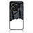 Handyhülle Silikon Hülle Rahmen Schutzhülle Spiegel Modisch Muster LS1 für Vivo X80 Lite 5G Schwarz