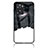 Handyhülle Silikon Hülle Rahmen Schutzhülle Spiegel Modisch Muster LS4 für Oppo A77s Schwarz