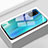 Handyhülle Silikon Hülle Rahmen Schutzhülle Spiegel Modisch Muster S02 für Huawei Honor V30 Pro 5G Cyan