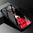 Handyhülle Silikon Hülle Rahmen Schutzhülle Spiegel Motiv Kleid Mädchen für Oppo A92s 5G Rot und Schwarz