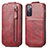 Handytasche Flip Schutzhülle Leder S01D für Samsung Galaxy S20 FE 4G Rot