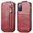Handytasche Flip Schutzhülle Leder S01D für Samsung Galaxy S20 Lite 5G Rot