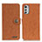 Handytasche Stand Schutzhülle Flip Leder Hülle A01D für Motorola Moto E32s Braun