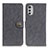 Handytasche Stand Schutzhülle Flip Leder Hülle A01D für Motorola Moto E32s Schwarz