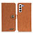 Handytasche Stand Schutzhülle Flip Leder Hülle A01D für Samsung Galaxy S22 5G Braun