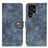 Handytasche Stand Schutzhülle Flip Leder Hülle A01D für Samsung Galaxy S22 Ultra 5G Blau
