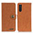 Handytasche Stand Schutzhülle Flip Leder Hülle A01D für Sony Xperia 10 III Lite Braun