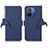 Handytasche Stand Schutzhülle Flip Leder Hülle A01D für Xiaomi Redmi 12C 4G Blau