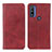 Handytasche Stand Schutzhülle Flip Leder Hülle A02D für Motorola Moto G Pure Rot