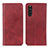 Handytasche Stand Schutzhülle Flip Leder Hülle A02D für Sony Xperia 10 III SO-52B Rot