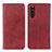 Handytasche Stand Schutzhülle Flip Leder Hülle A02D für Sony Xperia 10 III SOG04 Rot