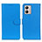 Handytasche Stand Schutzhülle Flip Leder Hülle A03D für Motorola Moto G53j 5G Hellblau