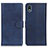 Handytasche Stand Schutzhülle Flip Leder Hülle A04D für Sony Xperia Ace III SOG08 Blau