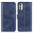 Handytasche Stand Schutzhülle Flip Leder Hülle A05D für Motorola Moto E32 Blau