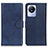 Handytasche Stand Schutzhülle Flip Leder Hülle A05D für Vivo Y02 Blau