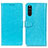 Handytasche Stand Schutzhülle Flip Leder Hülle A06D für Sony Xperia 10 III Lite Hellblau