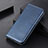 Handytasche Stand Schutzhülle Flip Leder Hülle A07D für Motorola Moto G14 Blau