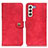 Handytasche Stand Schutzhülle Flip Leder Hülle A07D für Samsung Galaxy S21 5G Rot