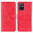 Handytasche Stand Schutzhülle Flip Leder Hülle A07D für Vivo Y55s 5G Rot