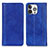 Handytasche Stand Schutzhülle Flip Leder Hülle A08 für Apple iPhone 14 Pro Blau