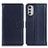 Handytasche Stand Schutzhülle Flip Leder Hülle A08D für Motorola Moto E32 Blau